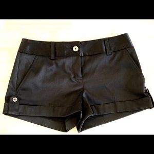 NWT Express Design Studio Black Satin Shorts